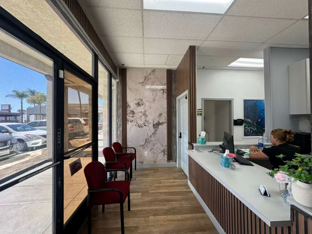 Modern reception area at Palm Urgent Care San Ysidro